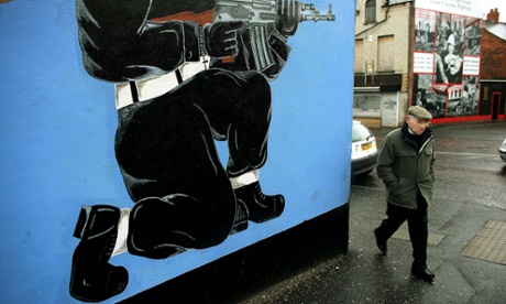 An Ulster Volunteer Force mural on the Shankill Road in Belfast. 
