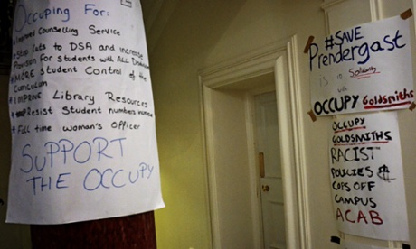 Goldsmith posters at Deptford town hall