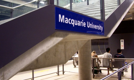 The Macquarie University train station.