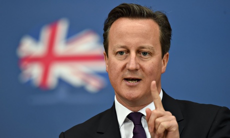 Prime minister David Cameron giving a speech