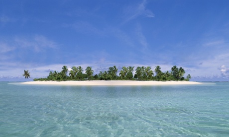 Tropical Island, Aitutaki atoll, Cook Islands, South Pacific