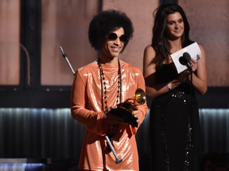 Prince at the Grammys.