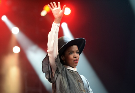 Lauryn Hill performs onstage during the Amnesty International concert