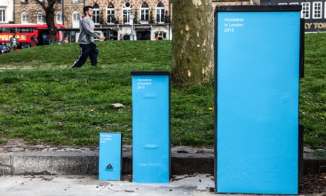 Homeless in London 2010, 2013, 2015.