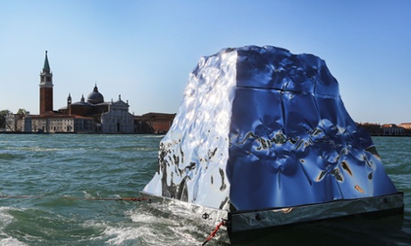 Italian-Albanian artist Helidon Xhixha's iceberg installation at this year's Venice Biennale.