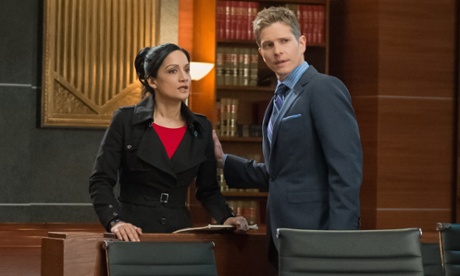 Archie Panjabi as Kalinda Sharma and Matt Czuchry as Cary Agos on The Good Wife.