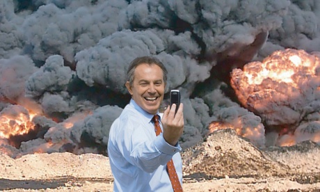 Trigger finger … Tony Blair’s Iraq war selfie, by Peter Kennard