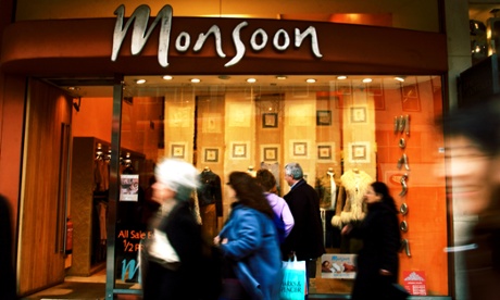A Monsoon shop in London. Stores may have to close after profits fell to £50m.