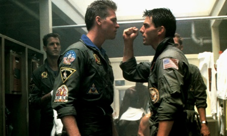 Val Kilmer and Tom Cruise in Top Gun.