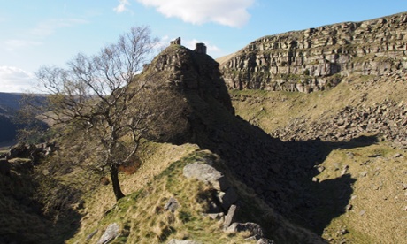 Alport Castles – a jumble of turrets and towers.