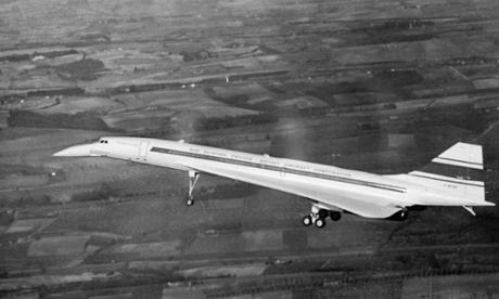 The first flight of the supersonic prototype Concorde 01 on 2 March 1969. Concorde was the first supersonic passenger aeroplane.