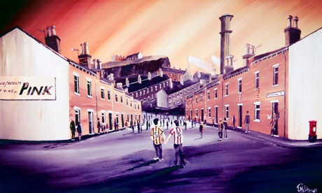 Paul Town's painting commemorating the Bradford City fire.