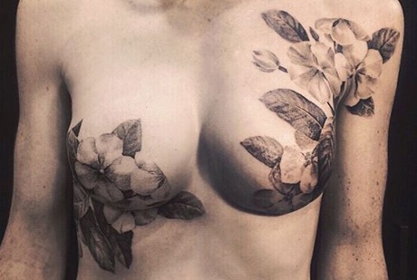 A mastectomy tattoo from the P-ink.org Pinterest site.