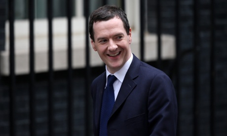 All smiles: George Osborne arrives for his meeting with David Cameron, after the prime minister called in a line-up of familiar big-hitters to No 10.