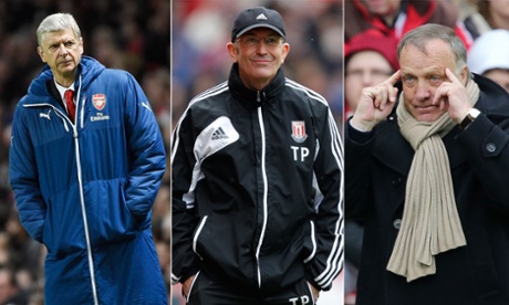 Arsene Wenger, Tony Pulis, Dick AdvocaatFootball managers composite