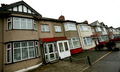 Front gardens replaced by paved parking bays in Essex.