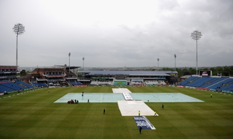 The covers as rain stops play during day four of the second Test match between England and New Zealand at Headingley.