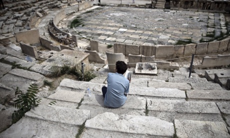 The theatre of Dionysus at the south slope of the Acropolis hill in Athens, Greece.