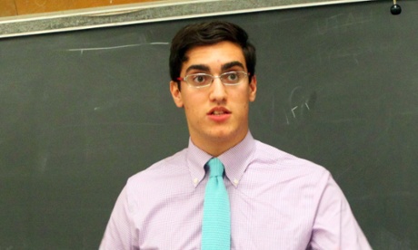 Feras Morad speaks at a collegiate debate tournament at California State University, Northridge in Los Angeles last year.