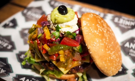 The fajita burger at Annie’s Burger Shack, Nottingham