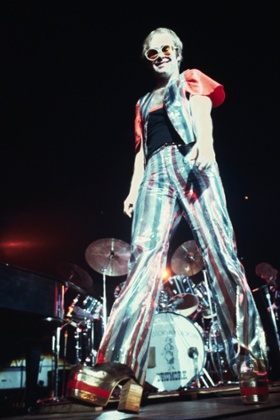 Elton John onstage in the mid-1970s