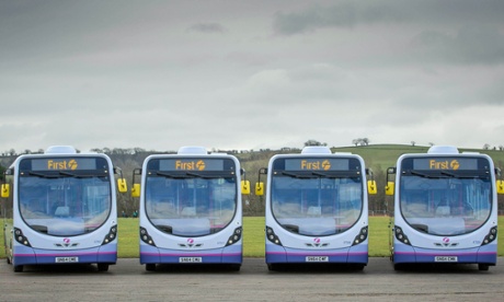 FirstGroup banks on bus business.