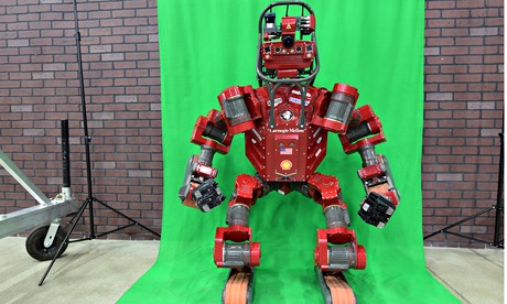Team Tartan Rescue's Chimp (CMU highly intelligent mobile platform) robot.