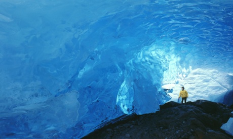Ice cave at the Mendenhall Glacier, Alaska.