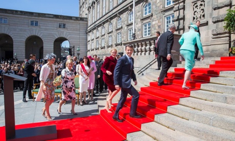 The Danish royal family and prime minister at Christiansborg in Copenhagen.