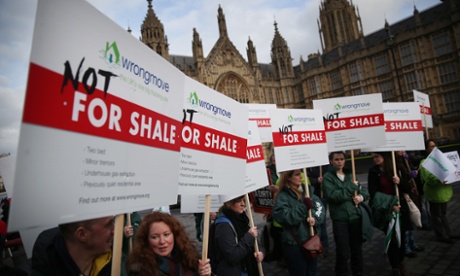 Protests against fracking for shale in London. Anti-fracking parliamentarians in Europe have won a symbolic vote against fracking.