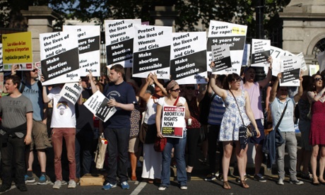 Pro-choice supporters in Dublin
