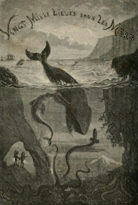 Title page from the French edition of Twenty Thousand Leagues Under the Sea.