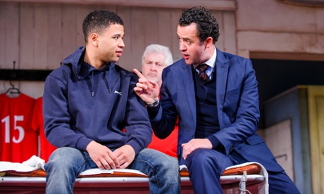 The Red Lion: Daniel Mays manager Kidd new player Jordan (Calvin Demba)  kit-man Yates (Peter Wight)