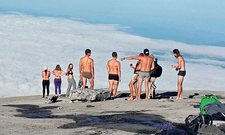 Tourists on Mount Kinabalu