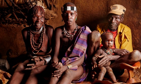 “You foreigners - are you for real?” Kerri Bodo, Hacho, Ayke Muko and baby Hacho on The Tribe, Channel 4.