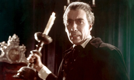 Christopher Lee as Dracula.