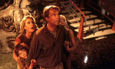 Laura Dern, Joseph Mazzello, Sam Neill, Ariana Richards in Jurassic Park.