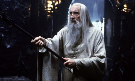 Hand out picture shows British actor Christopher Lee as the evil Saruman in a scene of the film 