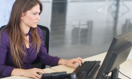 Office worker at her computer 
