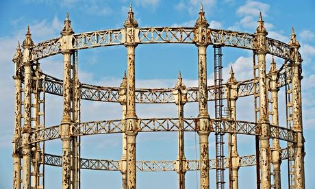 Empty gasometer, Great Yarmouth, Norfolk, UK.. Image shot 06/2009. Exact date unknown.