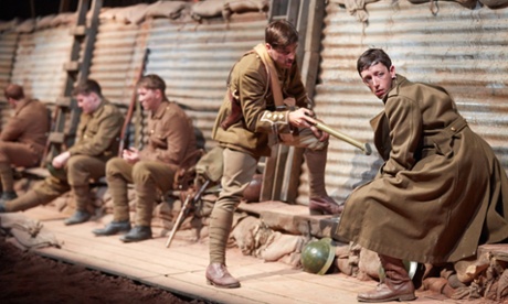 Sheers’s site-specific play <em>Mametz</em> performed by National Theatre Wales in Great Llancayo Upper Wood near Usk in 2014.
