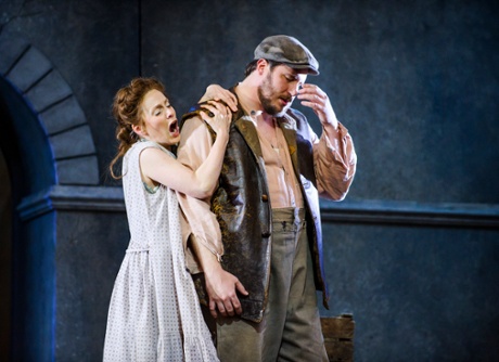 Jeff Gwaltney and Anne Sophie Duprels in Il Tabarro from Il Trittico.