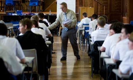 Pupils sitting exam