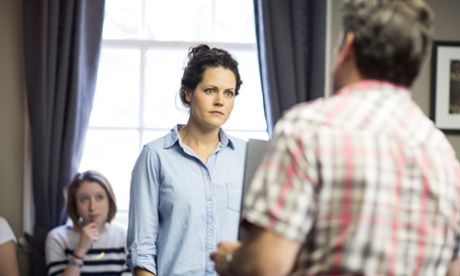 Leah Whitaker in rehearsal for An Audience With Jimmy Savile