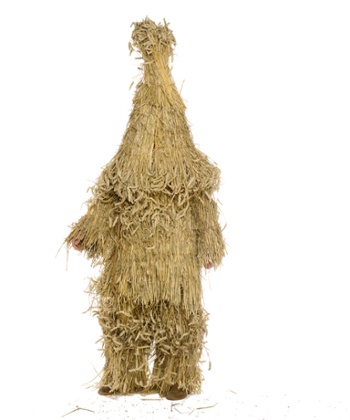 Christian Cornell dressed as the straw bear, Whittlesea Straw Bear festival, Whittlesey