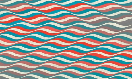 Bridget Riley, Untitled [Turquoise and red curves] 1968