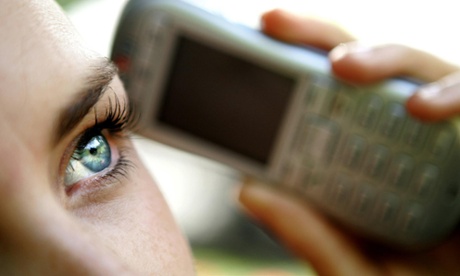 woman holding mobile phone