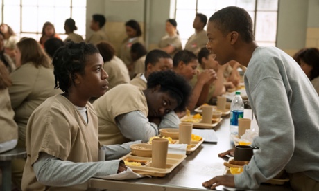 Suzanne (Uzo Aduba) and Poussey (Samira Wiley) in Orange is the New Black.