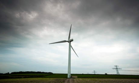 The turbine and the pylons.