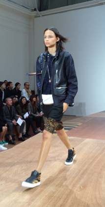 Binx Walton modelling in Coach's menswear show